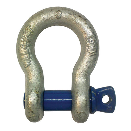 Shackle Bow Galvanized Tested Screw Pin WLL 13.5t 35 x 38mm 8215003 503035