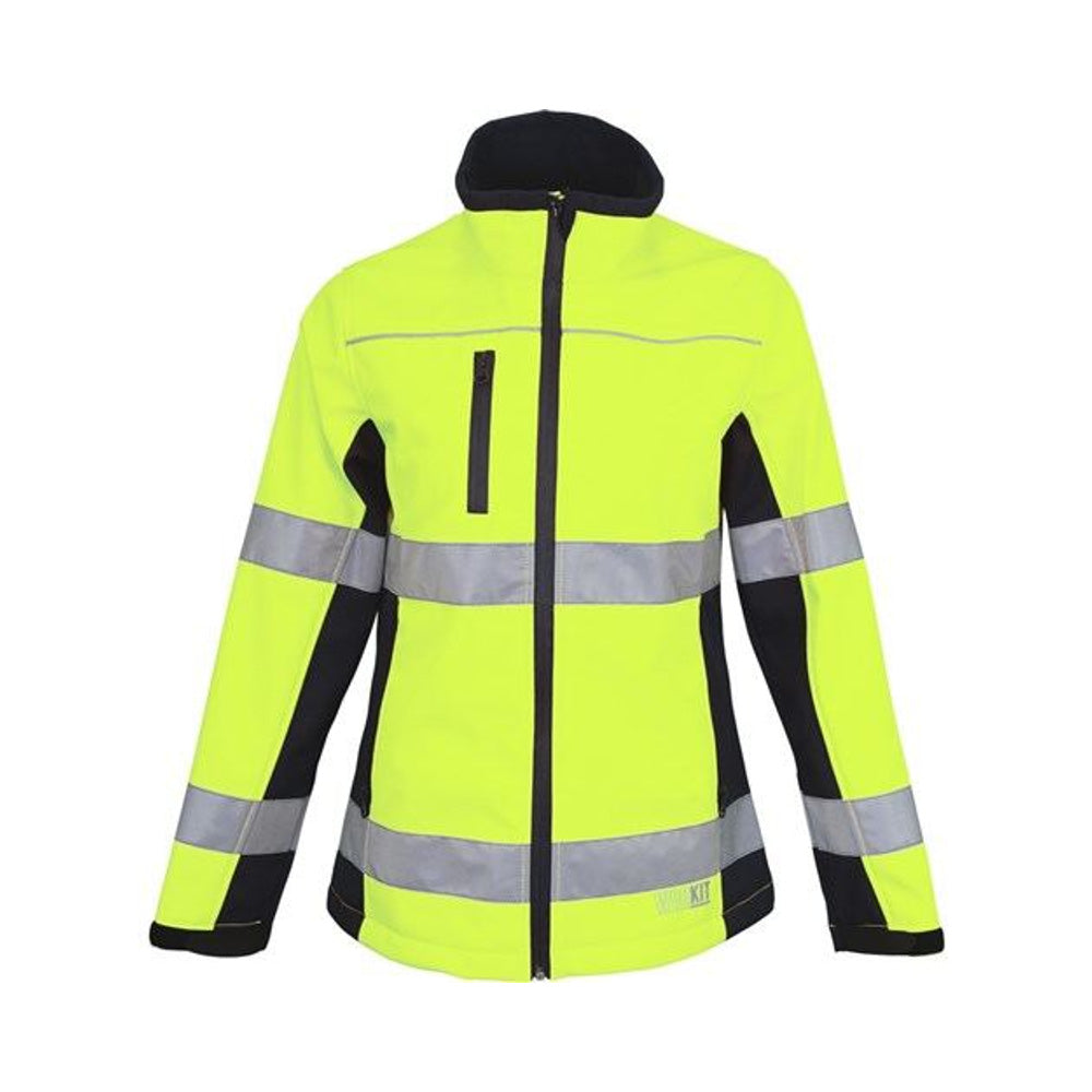 Jacket Womens Biomotion Softshell Yellow/Navy 10 Workit_40113828_3017YN10