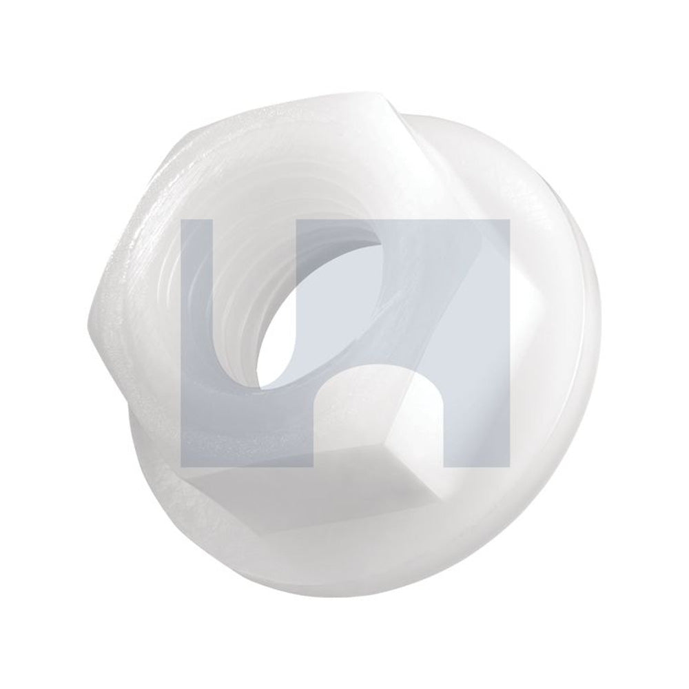Hex Flange Nut Nylon Natural Hec/Nylon M20 - Pk 25_40093369_NF66PCM20