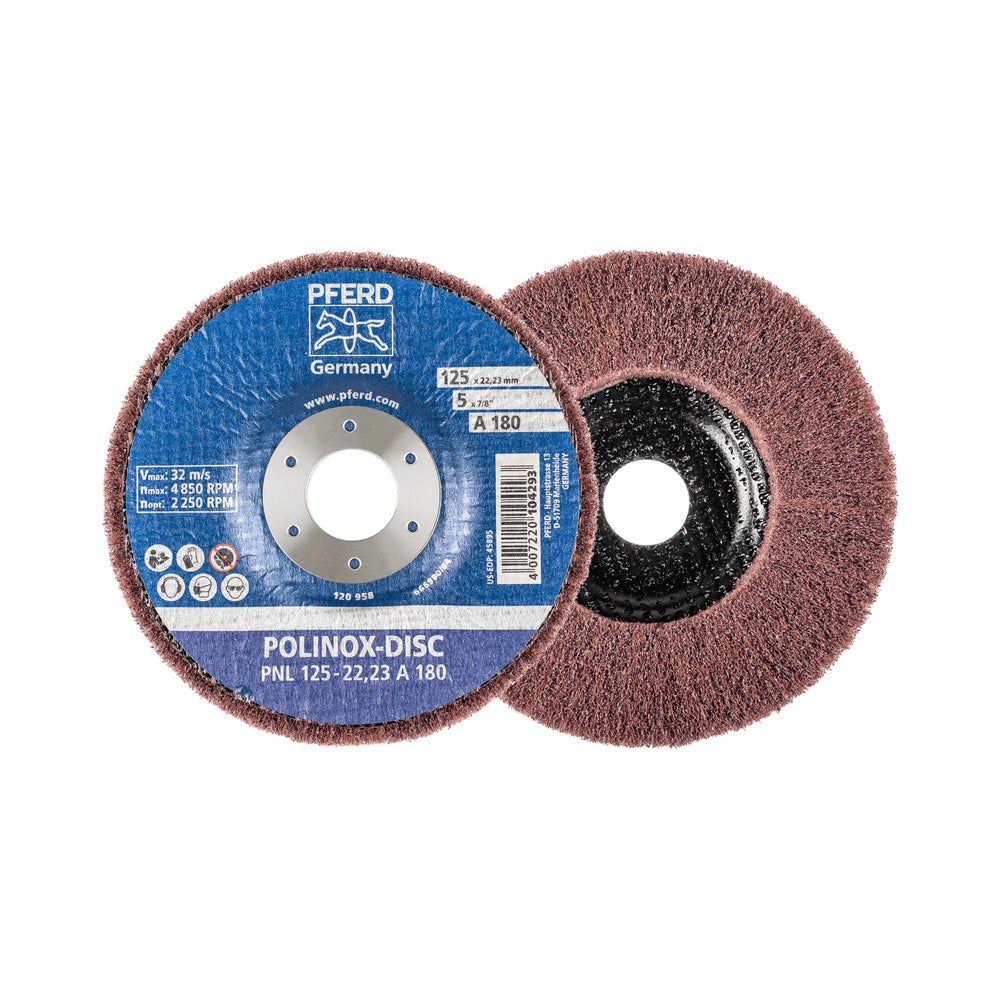 POLINOX non-woven fibre-backing disc PNL 125 mm centre hole 22.23 mm A180_40108340_44692262