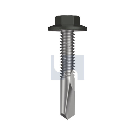 S500 Sds Flg Hex Hd Woodland Grey (Thunder) -Cl4 As3566 #12-24 32 - Pk 100_40098584_TWG54FH1224032