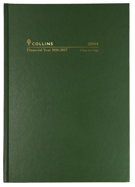 Diary Collins Financial 28M4 A5 2 Days To A Page 24/25 Green_85810515_85515