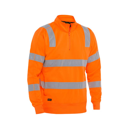 Jumper Hi-Vis 1/4 Zip Taped Pullover BK6814T Rail Orange XL_40048283_BK6814T_BVORXL