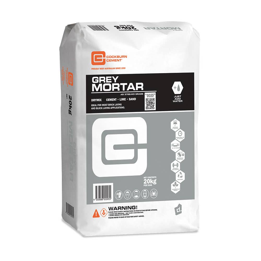 Mortar Mix Lime + Sand Cement Grey 20kg 251349 GMP20CO