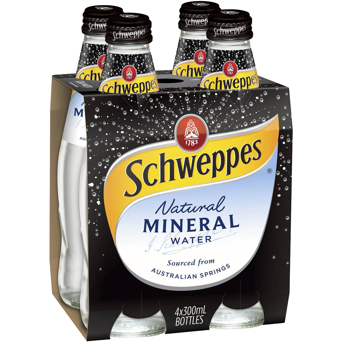 Schweppes Natural Mineral Water Glass Bottle 300ml Pack 4_87000508_10001407