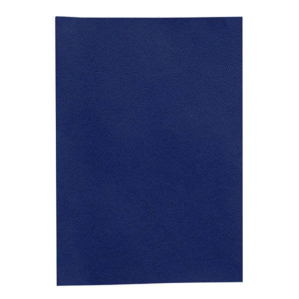 GBC Binding Cover Leathergrain A4 Pack 100 Navy_88004214_BCL300N100