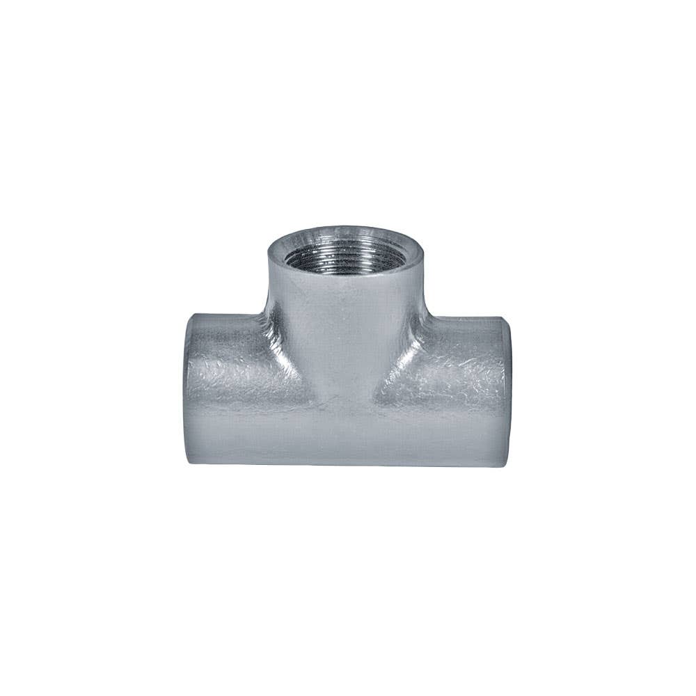 Equal Tee Galvanised Medium Pressure Female 1 BSPT 25mmNB Peal 88809993 ST25G