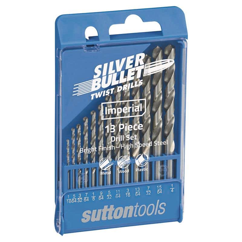 Bit Drill Set Jobber Imperial Bright 13 Piece 1/16''-1/4'' x 1/64'' Sutton 88820890 D101S1