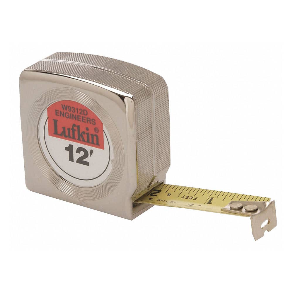Tape Measure 12ft Decimal Feet Lufkin 88821004 W9312D