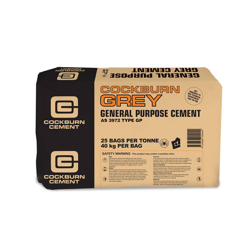 Cement General Purpose Grey 20kg Cockburn Cement 88830403 GP20CO