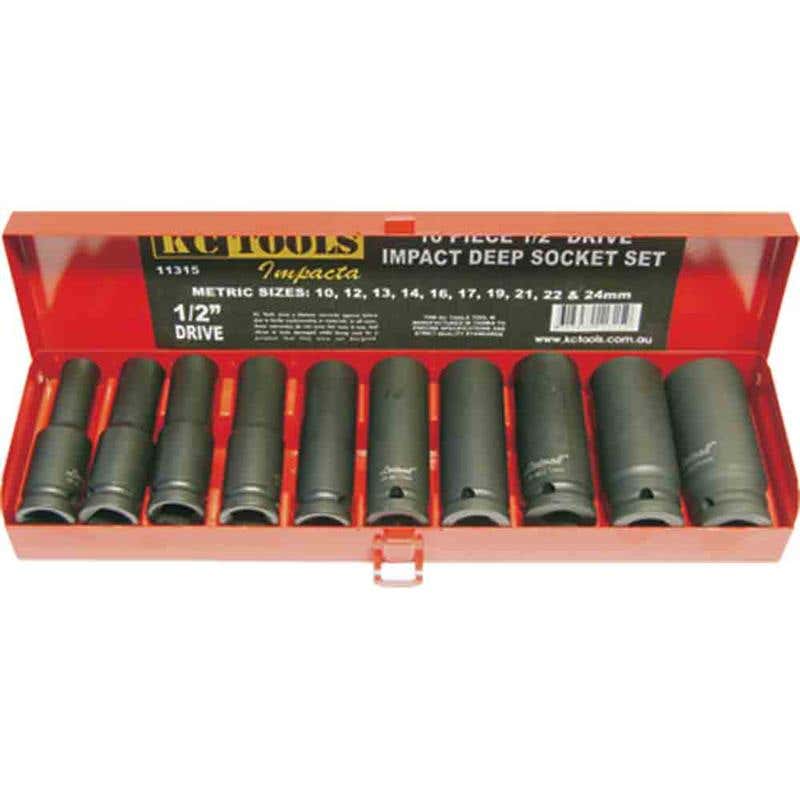 Socket Set Impact 1/2'' Dr 10-24mm 12 Piece Deep 88838814 88838814 11315-2