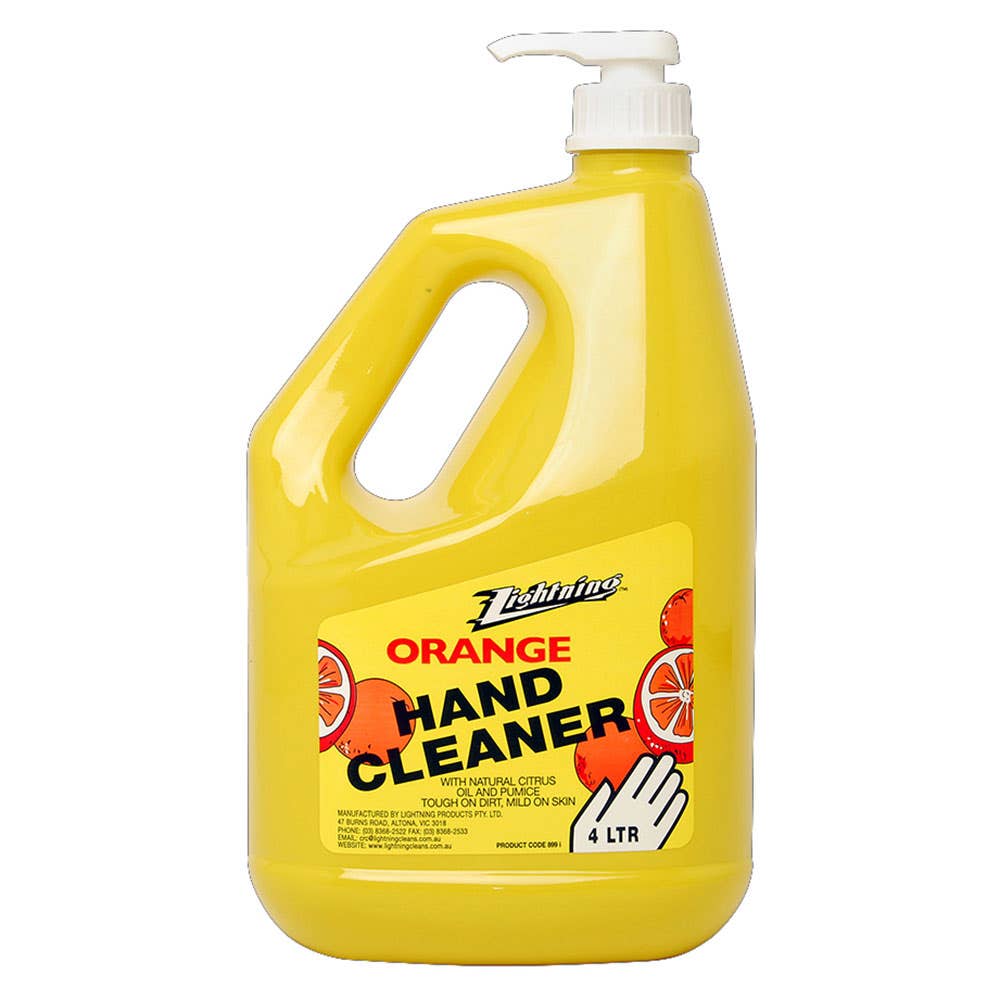 Hand Cleaner Orange Pump Pack 4L Lightning 88850899 899I