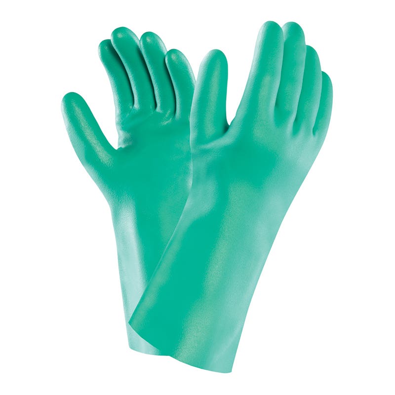 Gloves Solvex Nitrile Chemical Flocklined 33cm Long Size 10 Ansell 37-175 1211001 37175100