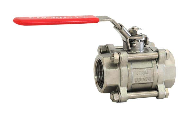 Valve Ball Stainless Full Port 3 Piece 1000psi 2-1/2'' BSPT 65mmNB 88868758 SS3BV65