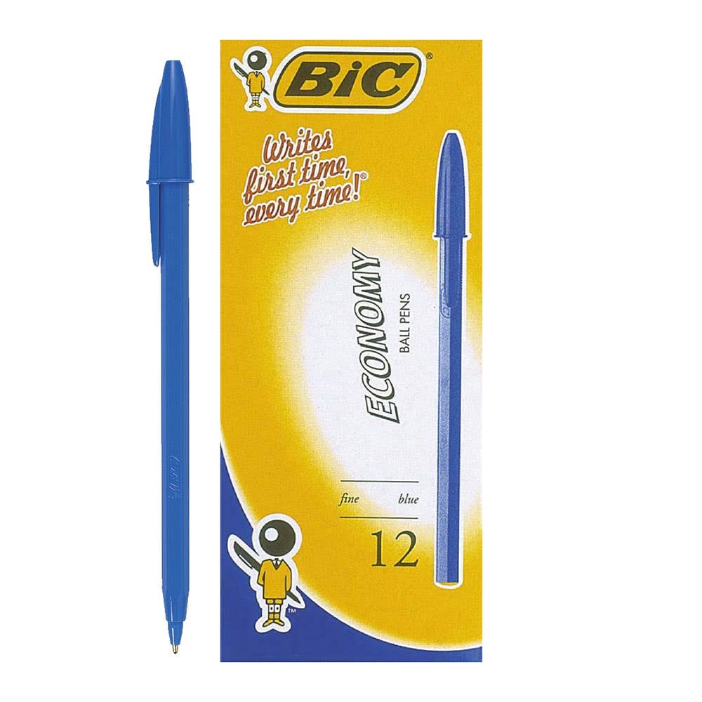 Pen Biro Medium Blue BIC 12 Per Pack 88869858 10241