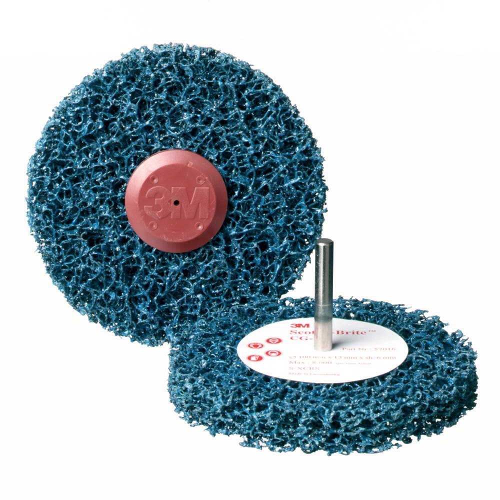 Disc Clean + Strip Spindle Mounted Blue 100 x 13 x 6mm Scotch Brite 3M_88889956_7100093975