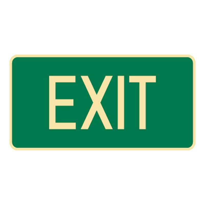 Sign EXIT Luminous 300 x 180mm Metal 88890171 835836