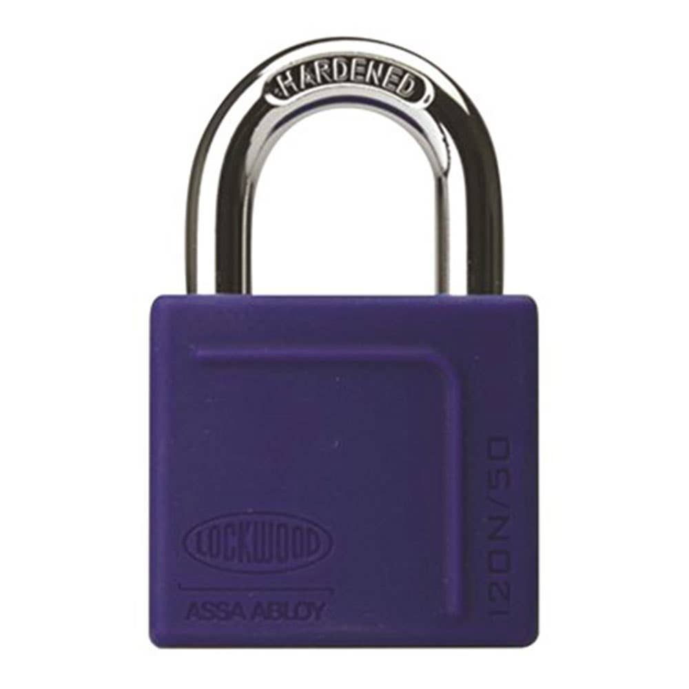 Brass/Nylon High Security Padlock Purple 50 x 32mm 88892359 120N/50/132/DP