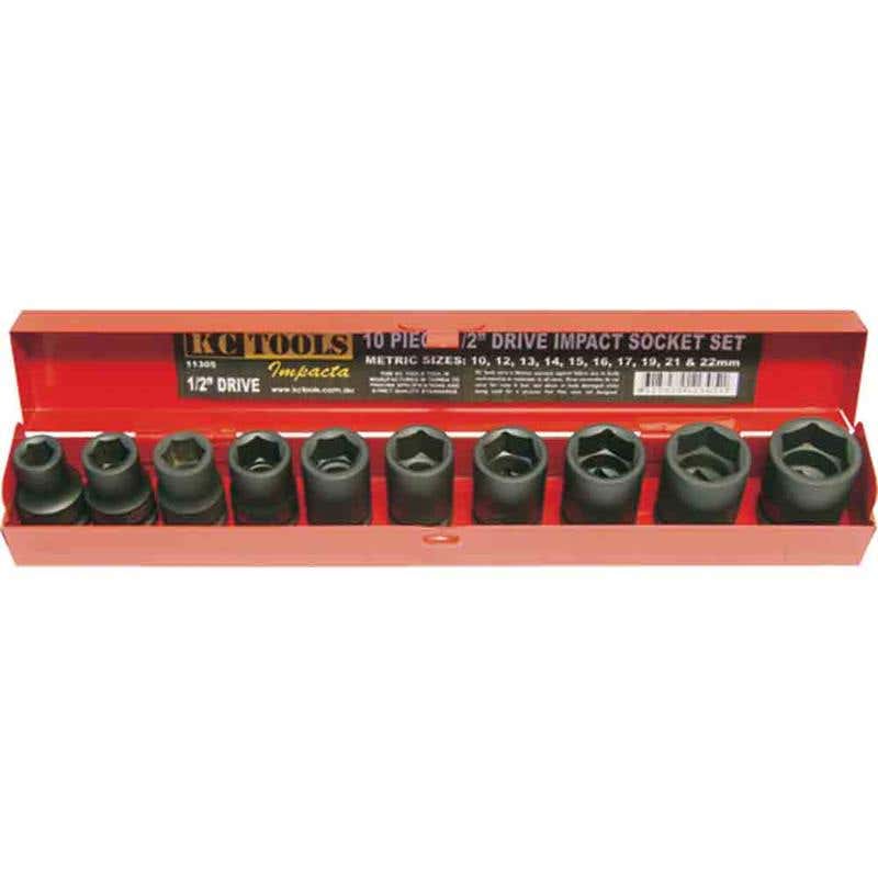 Socket Set Impact 1/2'' Dr 10-22mm 10 Piece 88892671 11305