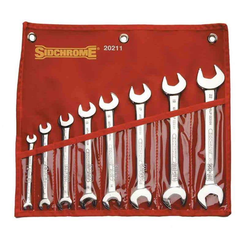 Spanner Set Metric Open End 8 Piece Sidchrome 88894751 SCMT20211