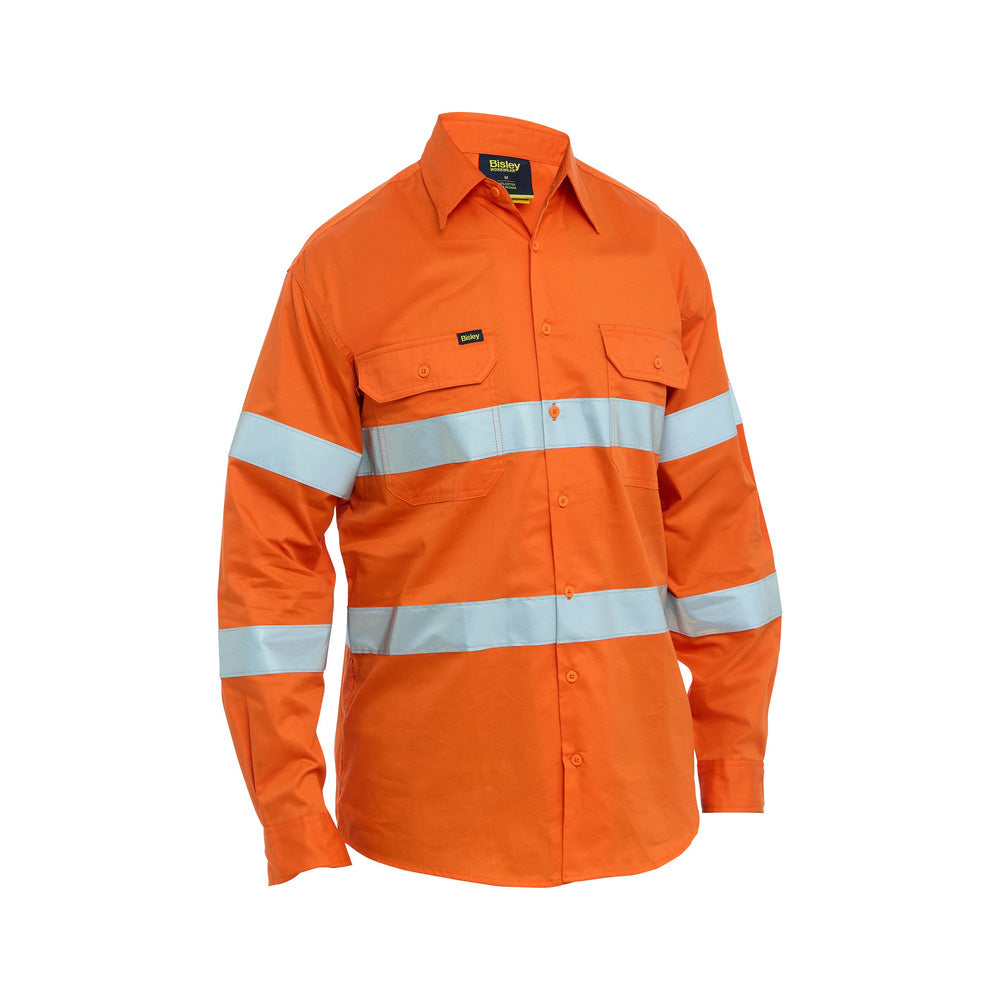 Taped Hi Vis Cool Lightweight Drill Shirt Orange 155gsm 5XL BS6698T_617768_BS6698T_BVEO5XL