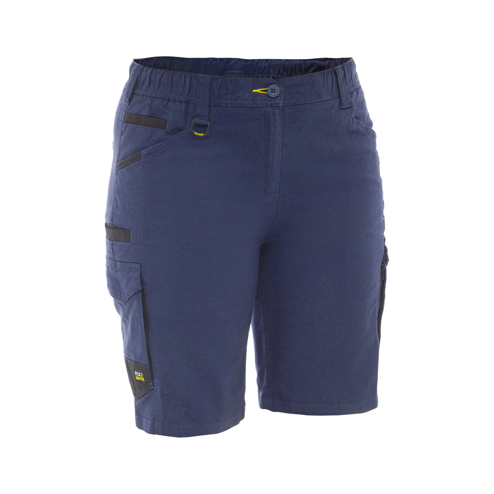 Short Womens Cargo Flx and Move Cotton 280gsm Navy 12 Bisley_40115273_BSHL1338_BPCT12