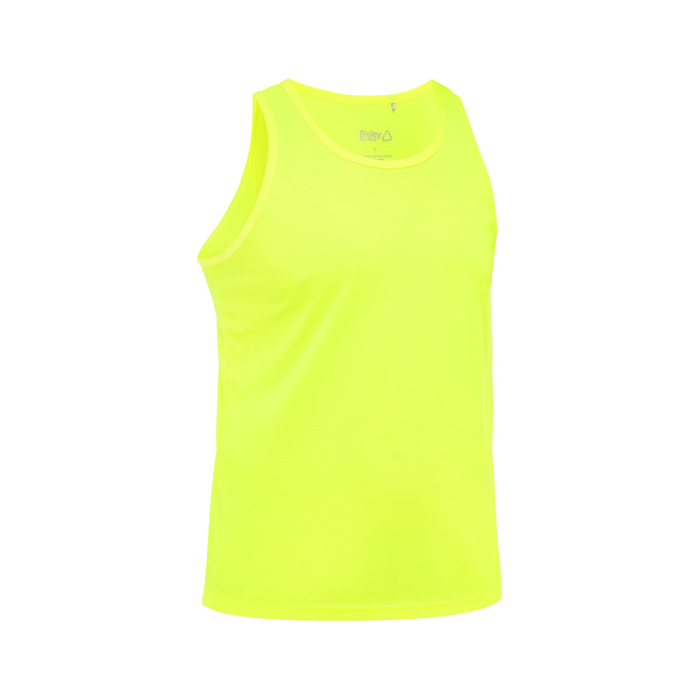 Singlet Recycled Poly 140gsm Yellow S Bisley_40114285_BK0439_BF51S