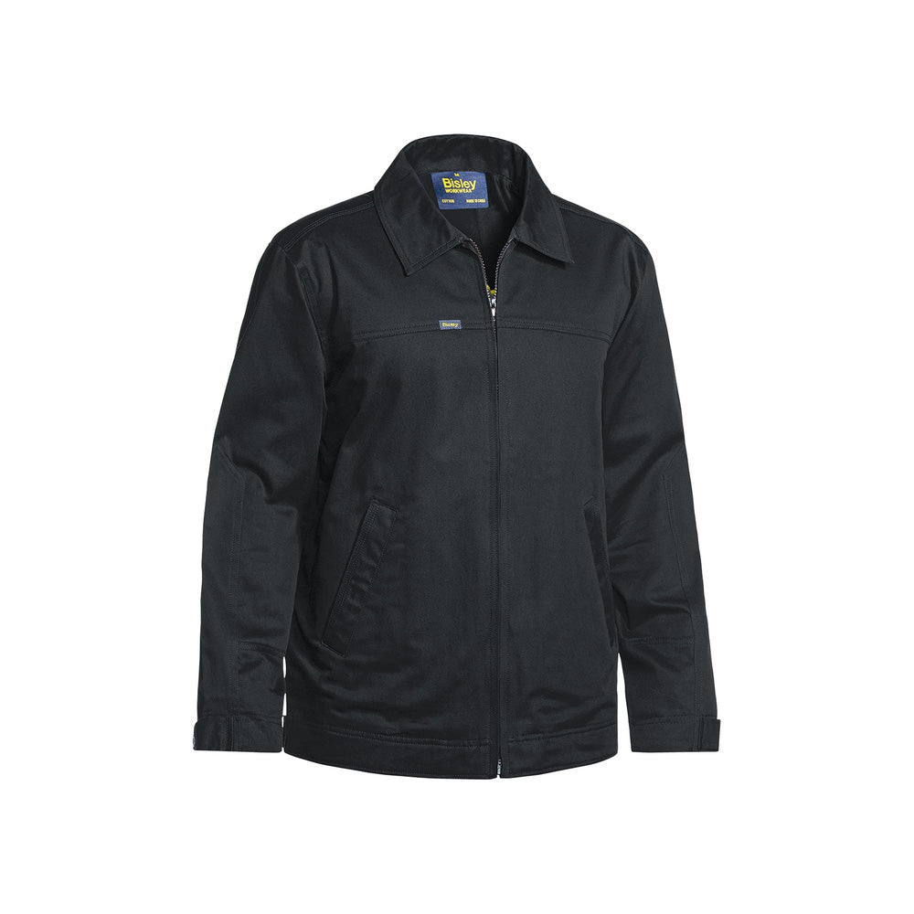 Jacket Cotton Drill 240gsm Liquid Repellent Finish Black 4XL Bisley_40007530_BJ6916_BBLK4XL