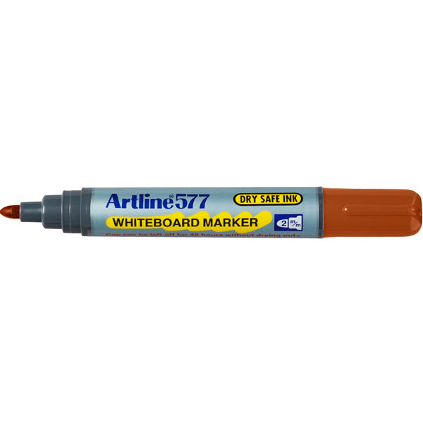 Artline 577 Whiteboard Marker Bullet Point 3mm Box 12 Brown_9000044_157708