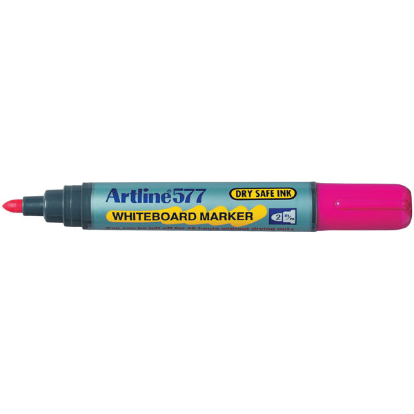 Artline 577 Whiteboard Marker Bullet Point 3mm Box 12 Pink_9000045_157709