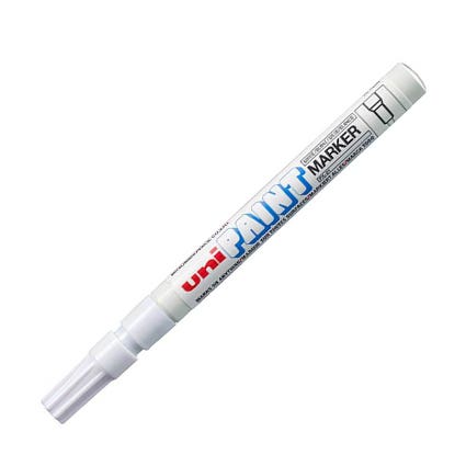 Uniball Px21 Paint Marker Fine Bullet Point 1.2 mm Pack 12 White 9000859 PX21WH