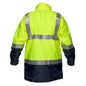 Jacket Wet Weather 3M Tape Hood Hi Vis Yellow/Navy 2XL_90010988_MJ306-Y/N-2XL
