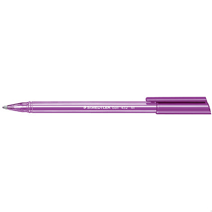 Staedtler Ballpoint Pen 432 35M- Triangluar Medium Point 1mm Purple Pack 10_9001127_4320 M-6