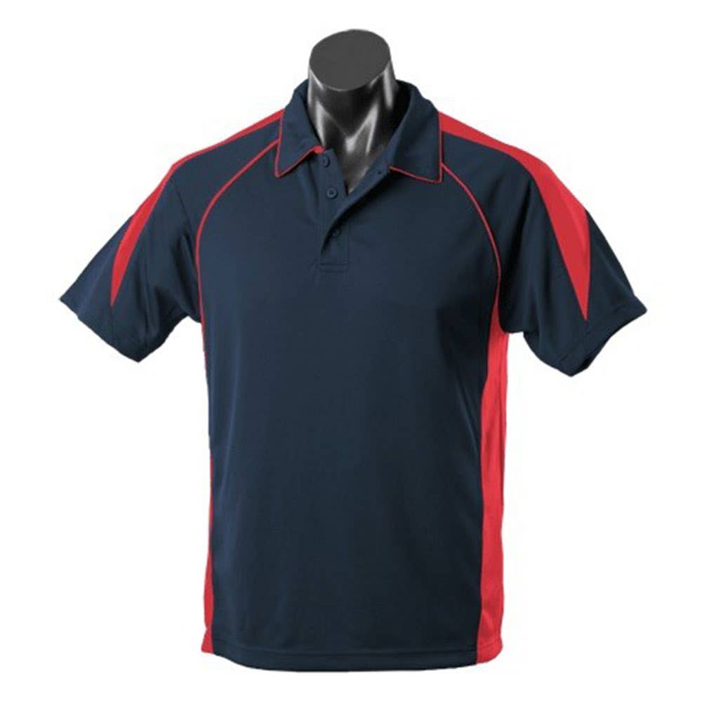 Shirt Polo Short Sleeve Polyester Premier Navy/Red Large 90012703 1301-NAV/RED-L