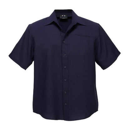 Mens S/S Plain Oasis Shirt-Navy-XL 36018934 SH3603-NAV-XL