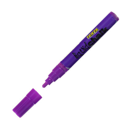 Texta Liquid Chalk Marker Dry Wipe Bullet Point 5.5mm Purple_9001442_0387980