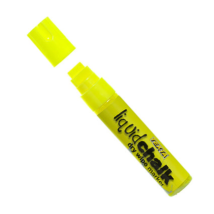 Texta Liquid Chalk Marker Dry Jumbo Chisel Point 15mm Yellow_9001443_0388020