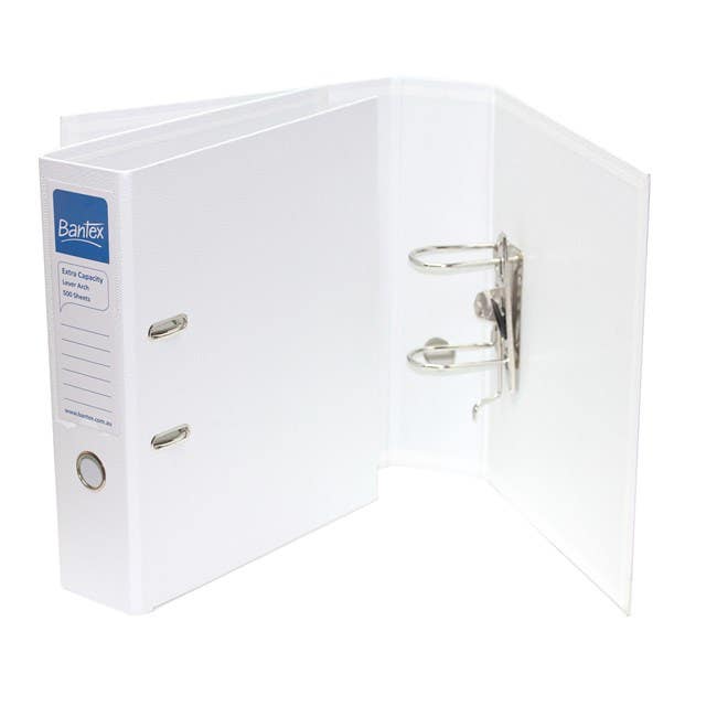 Bantex Binder Lever Arch A4 Ecoboard High Capacity White 9001594 81707