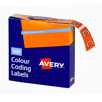 Avery Colour Code Labels 432Xx Side Tab 25X38 500 C_9001795_43203