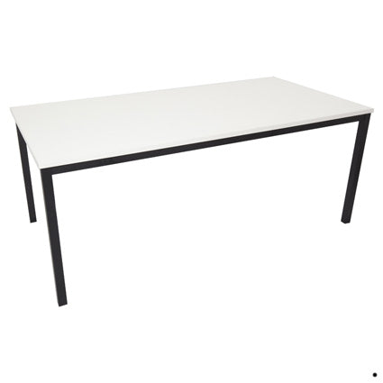 Rapid Utility Steel Frame Table 1800Wx900X730Mm Black Legs Natural White/Bl_9001923_SFT189 NW