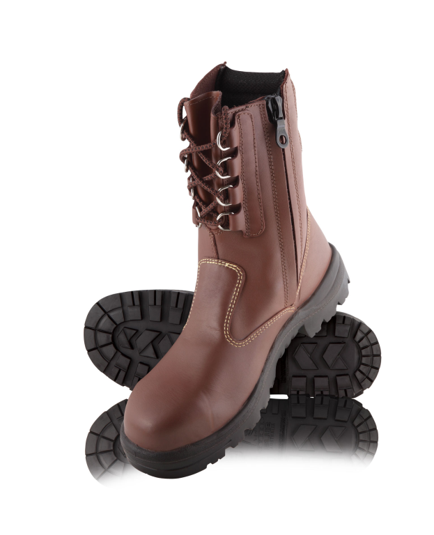 Boots Steel Toe Lace Up + Zip Nitrile Sole Whiskey Collie 10.5 Steel Blue_60328002_322099-105-WKY