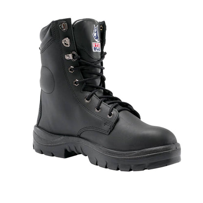 Boots Steel Toe Lace Up Nitrile Sole Black Portland 10 Steel Blue_90020560_322104-100-BLK