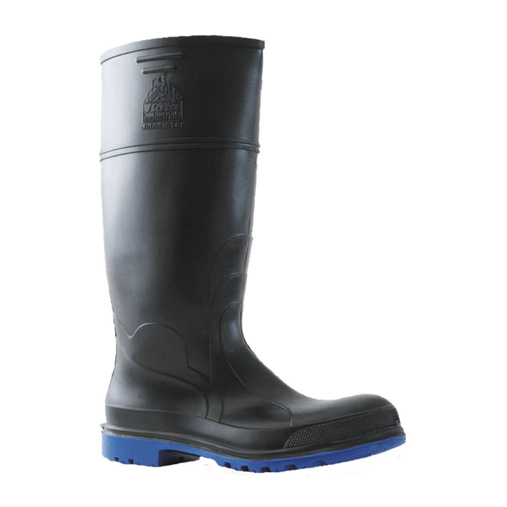 Gumboots Steel Toe PVC Nitrile Sole 400mm Black/Blue Utility 10 292633 892-69092-10