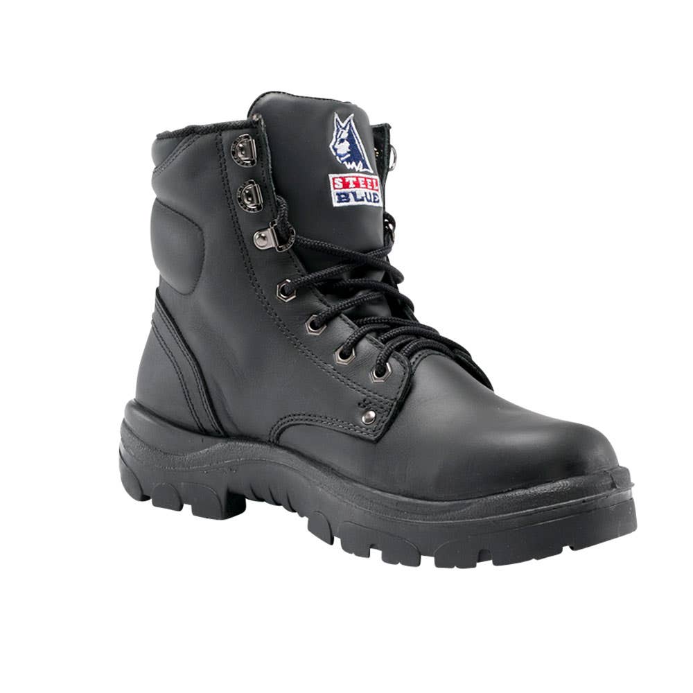 Boots Steel Toe Lace Up Nitrile Sole Derby Black Argyle 10.5_88896118_322102-105-BLK