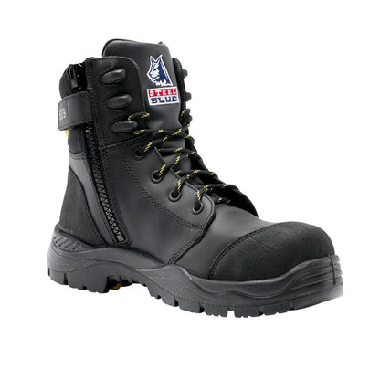 Boots Composite Toecap Lace/Zip Up Nitrile Black Torquay EH 10.5 Steel Blue_90020996_827539-105-BLK