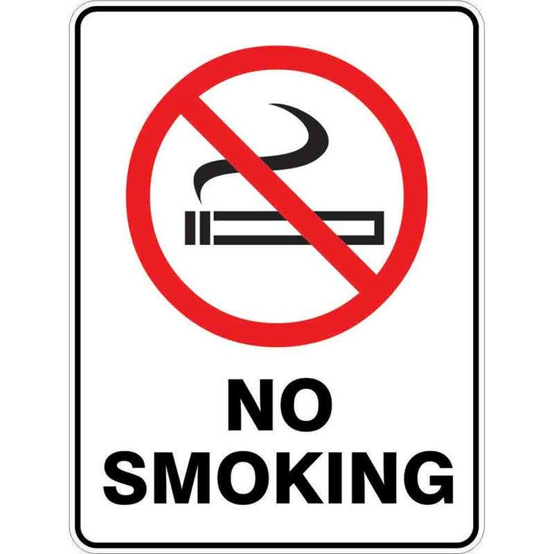 Sign NO SMOKING 300 x 225mm Fluted 60036980 PNSMO3022F