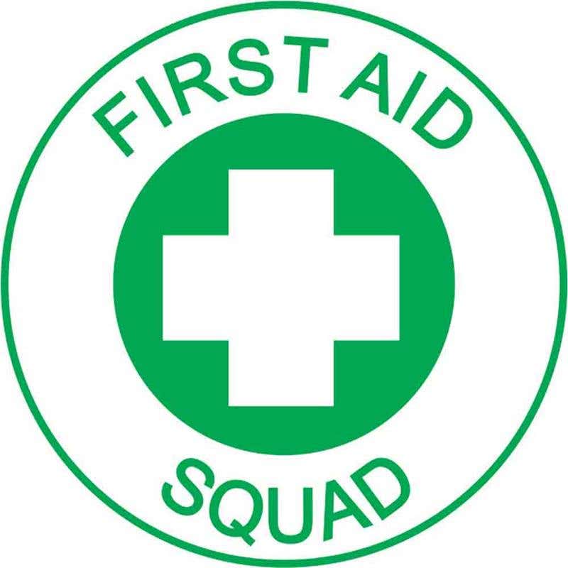 Decal 52mm Hard Hat Self Adhesive FIRST AID Squad 90030392 HHMFAS