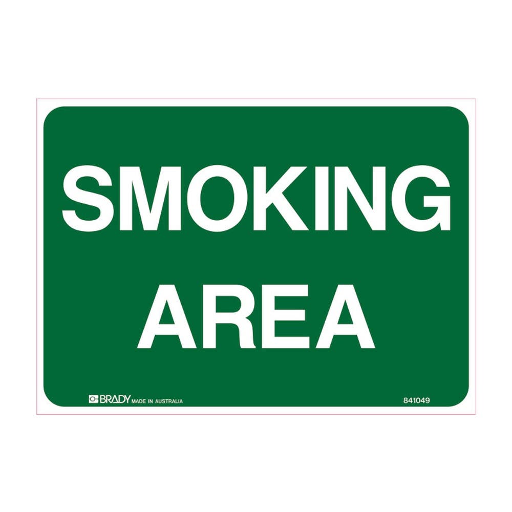 Sign SMOKING AREA 600 x 400mm Metal 90030739 833759