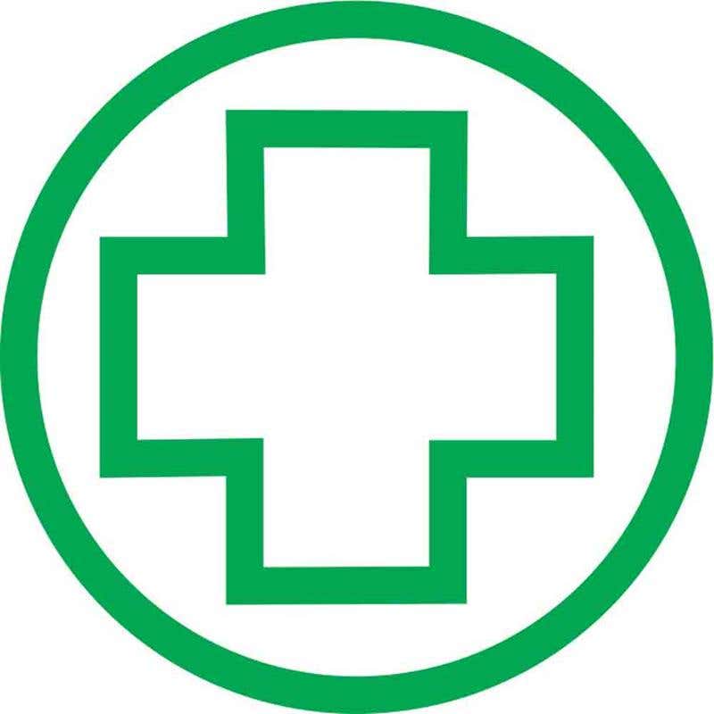 Decal 52mm Hard Hat Self Adhesive Cross 90030833 HHMFAX