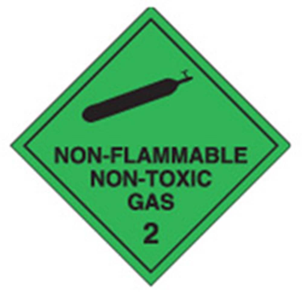 Sticker NON FLAMMABLE GAS DANGEROUS GOODS CLASS 2 100 x 100mm 90030890 835572